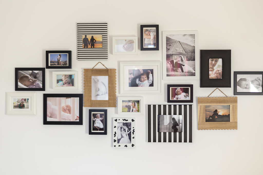 Framed Photos on a Wall Framed Photos on a Wall